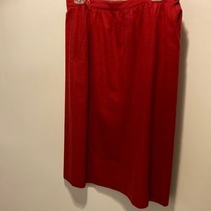 Red Wool Skirt